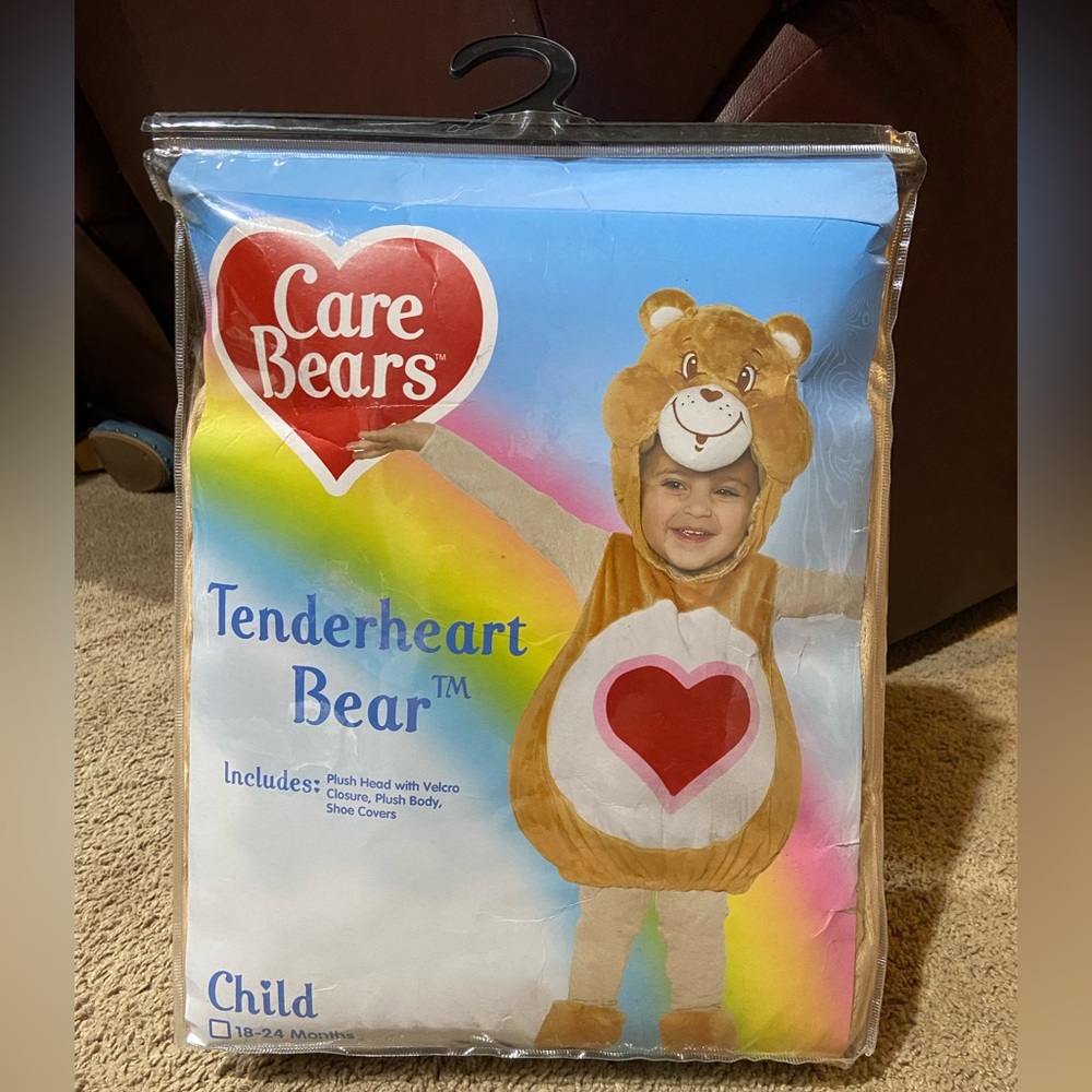 Care Bears Tenderheart Bear Belly Baby Toddler Plush Costume Size 2-4T Underwrap
